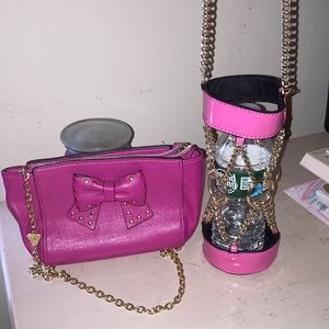 2 for 1 bags. Bottle holder & Betsy Johnson fuchsia